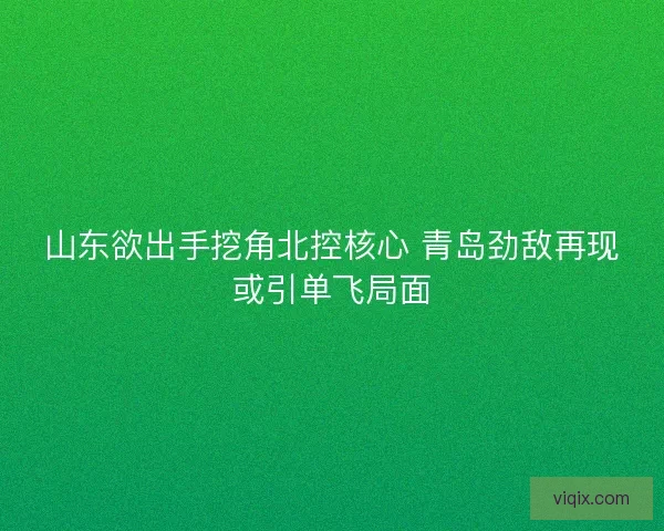 山东欲出手挖角北控核心 青岛劲敌再现或引单飞局面